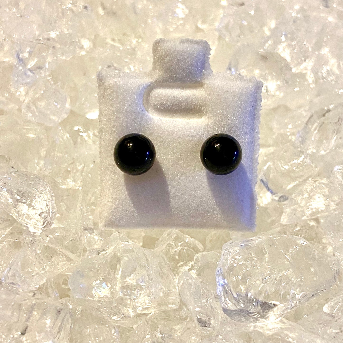 Ohrstecker Obsidian
