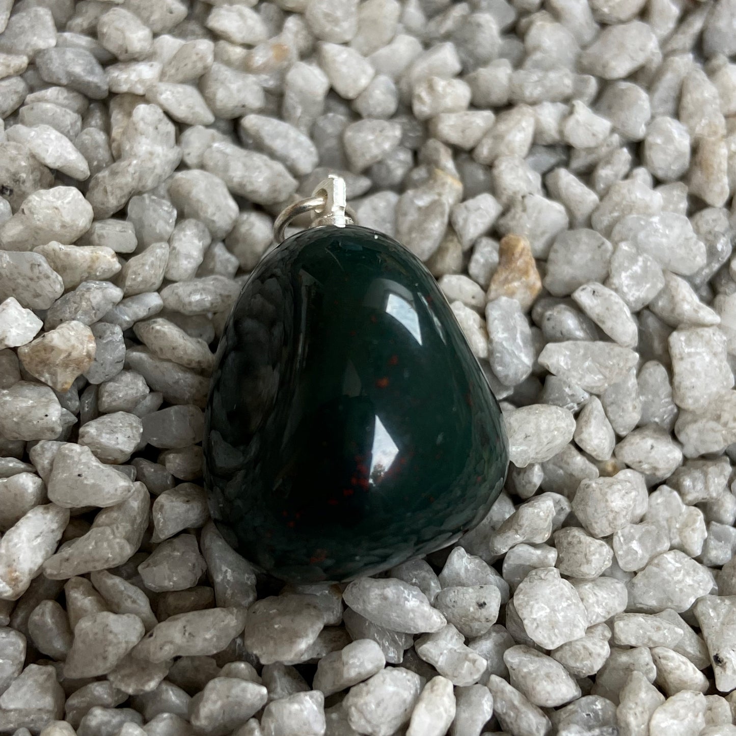 Heliotrop (Blutstein) Anhänger